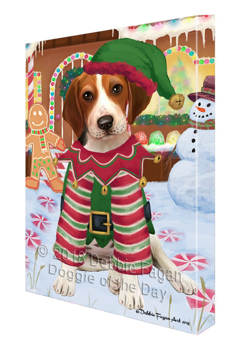 Christmas Gingerbread House Candyfest Treeing Walker Coonhound Dog Canvas Print Wall Art Décor CVS131408