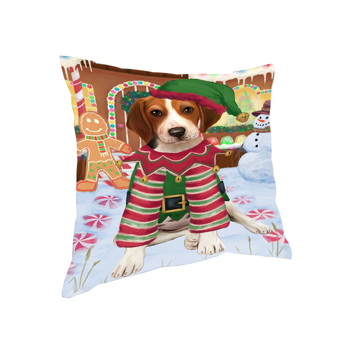Christmas Gingerbread House Candyfest Treeing Walker Coonhound Dog Pillow PIL80596