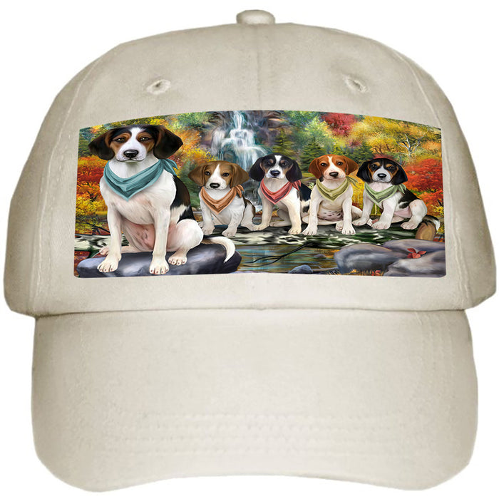 Scenic Waterfall Treeing Walker Coonhounds Dog Ball Hat Cap HAT59637