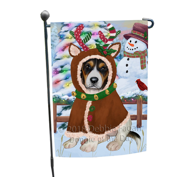 Christmas Gingerbread House Candyfest Treeing Walker Coonhound Dog Garden Flag GFLG57205
