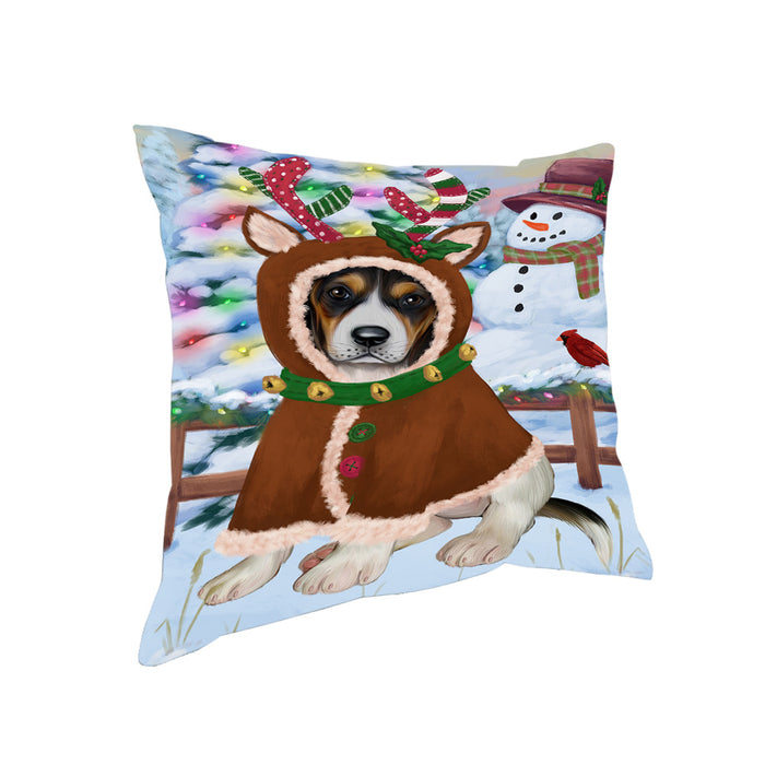 Christmas Gingerbread House Candyfest Treeing Walker Coonhound Dog Pillow PIL80600