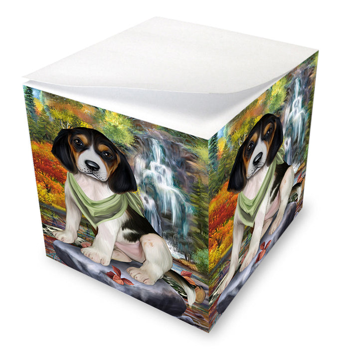 Scenic Waterfall Treeing Walker Coonhound Dog Note Cube NOC51969