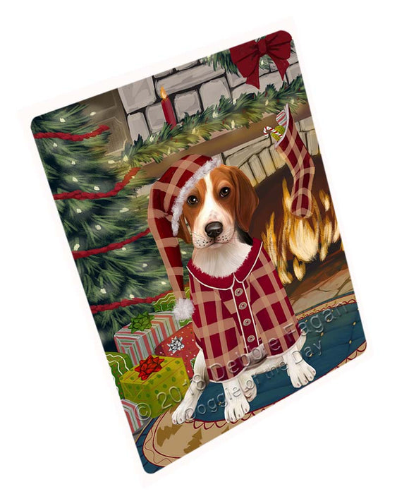 The Stocking was Hung Treeing Walker Coonhound Dog Large Refrigerator / Dishwasher Magnet RMAG96102