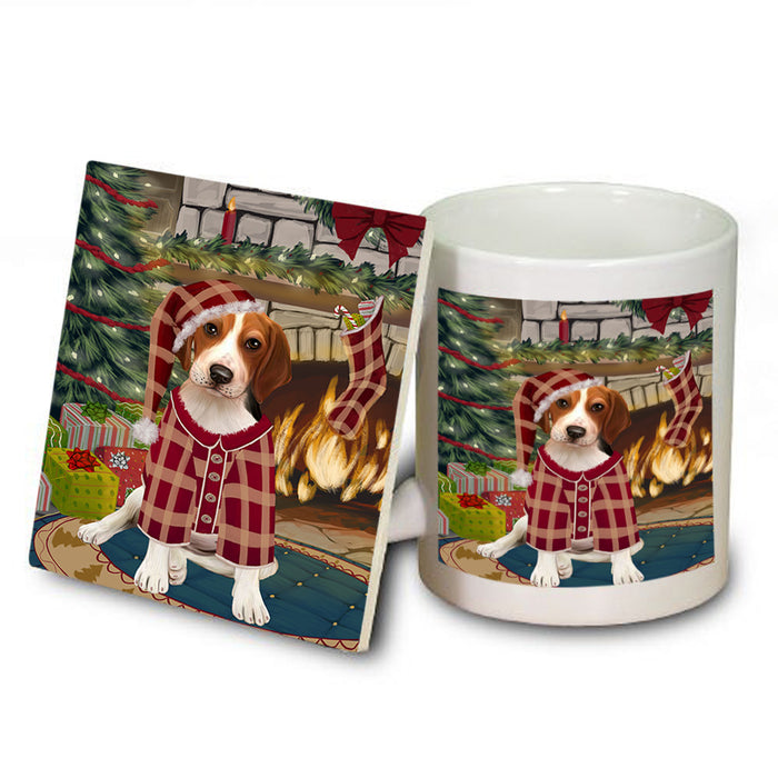 The Stocking was Hung Treeing Walker Coonhound Dog Mug and Coaster Set MUC55631