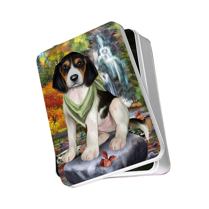 Scenic Waterfall Treeing Walker Coonhound Dog Photo Storage Tin PITN52021
