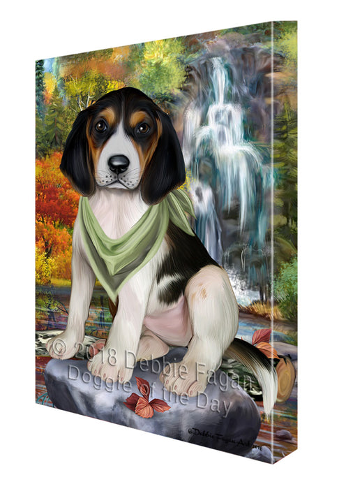 Scenic Waterfall Treeing Walker Coonhound Dog Canvas Print Wall Art Décor CVS84986
