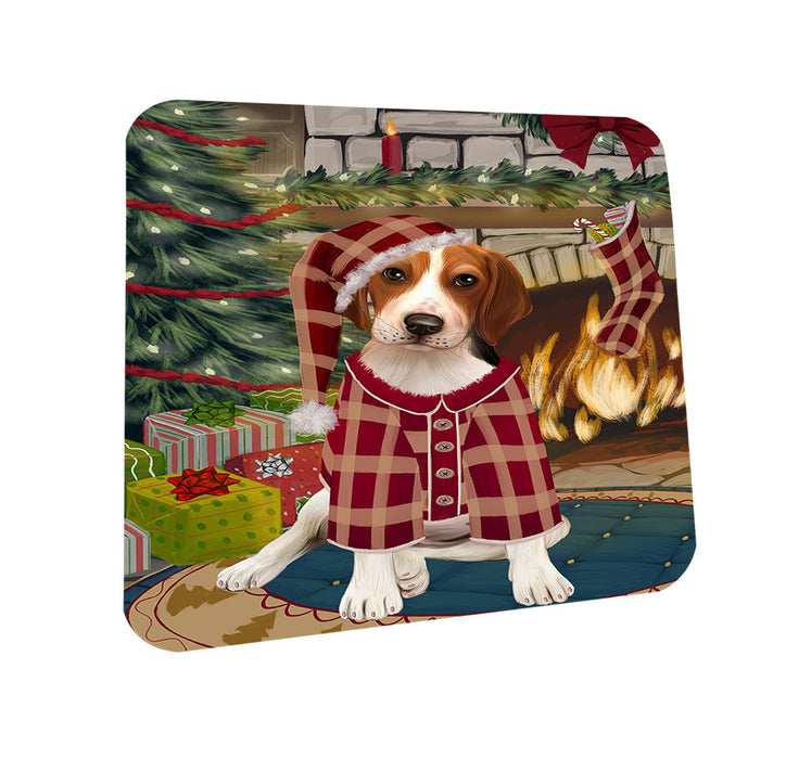 The Stocking was Hung Treeing Walker Coonhound Dog Coasters Set of 4 CST55597