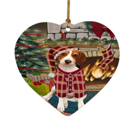 The Stocking was Hung Treeing Walker Coonhound Dog Heart Christmas Ornament HPOR55995