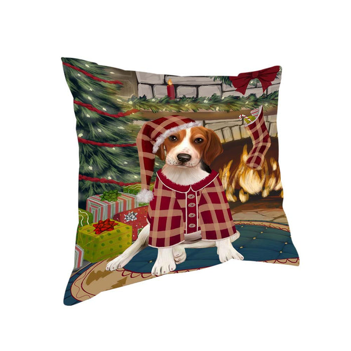 The Stocking was Hung Treeing Walker Coonhound Dog Pillow PIL71484