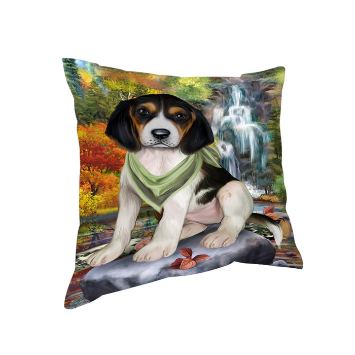 Scenic Waterfall Treeing Walker Coonhound Dog Pillow PIL64240