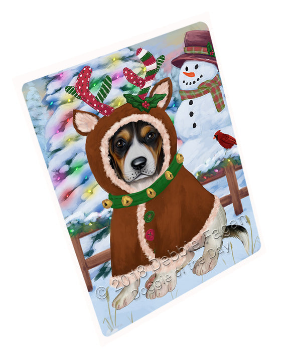 Christmas Gingerbread House Candyfest Treeing Walker Coonhound Dog Large Refrigerator / Dishwasher Magnet RMAG101730