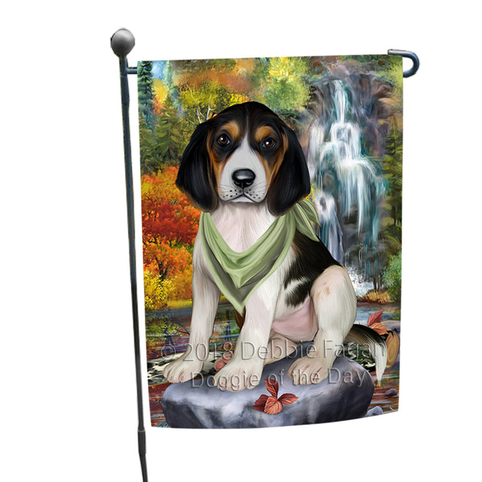 Scenic Waterfall Treeing Walker Coonhound Dog Garden Flag GFLG51966