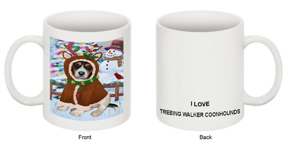 Christmas Gingerbread House Candyfest Treeing Walker Coonhound Dog Coffee Mug MUG51975