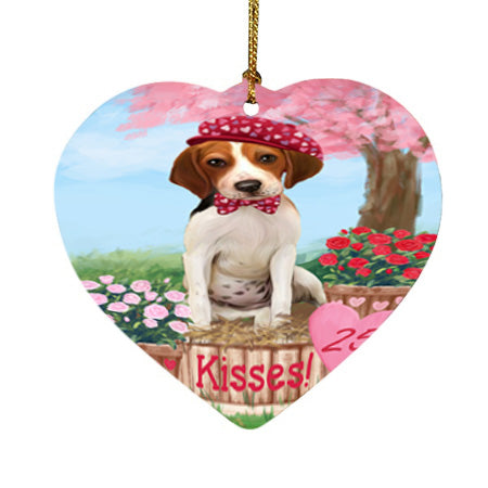 Rosie 25 Cent Kisses Treeing Walker Coonhound Dog Heart Christmas Ornament HPOR56608
