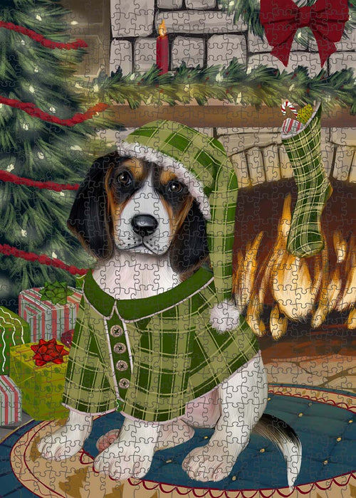 The Stocking was Hung Treeing Walker Coonhound Dog Puzzle with Photo Tin PUZL90764