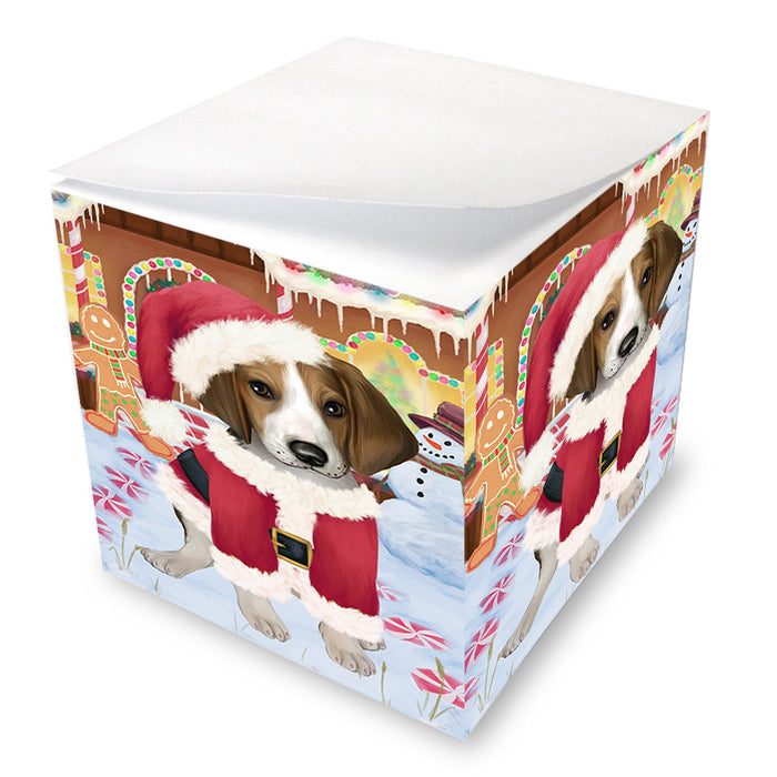 Christmas Gingerbread House Candyfest Treeing Walker Coonhound Dog Note Cube NOC54650