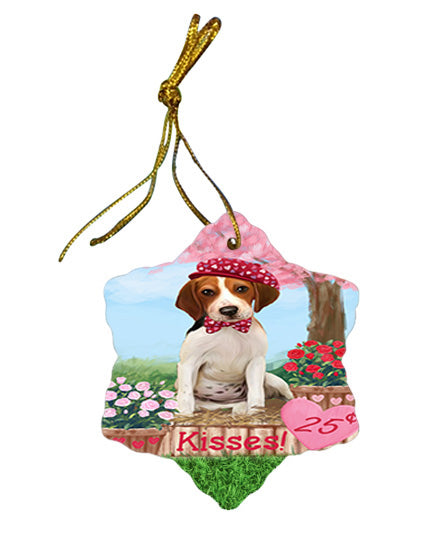 Rosie 25 Cent Kisses Treeing Walker Coonhound Dog Star Porcelain Ornament SPOR56608