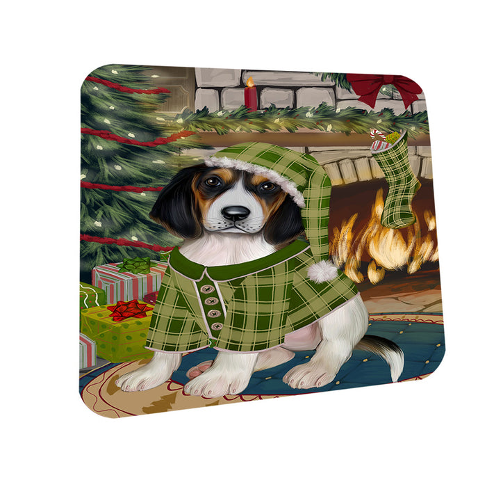 The Stocking was Hung Treeing Walker Coonhound Dog Coasters Set of 4 CST55598
