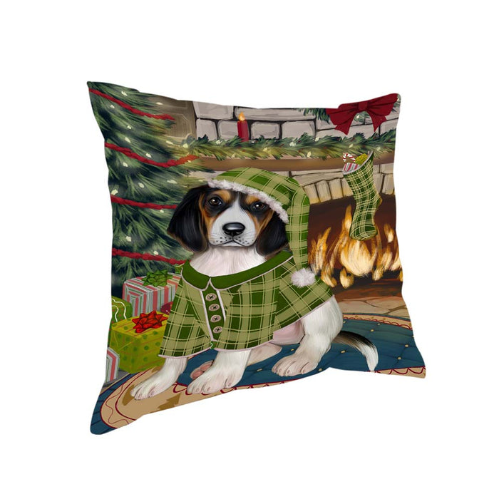 The Stocking was Hung Treeing Walker Coonhound Dog Pillow PIL71488