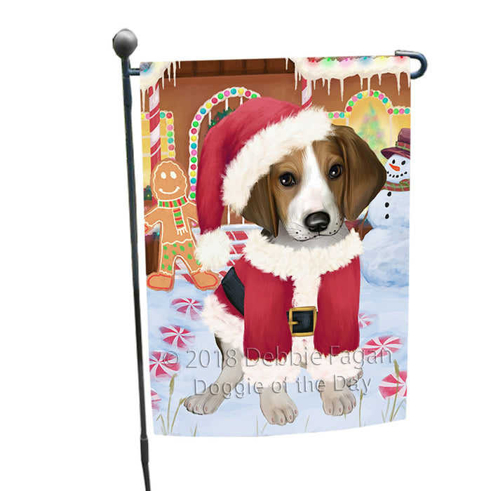 Christmas Gingerbread House Candyfest Treeing Walker Coonhound Dog Garden Flag GFLG57206