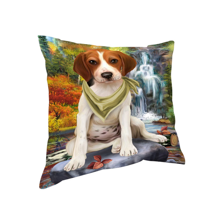 Scenic Waterfall Treeing Walker Coonhound Dog Pillow PIL64244