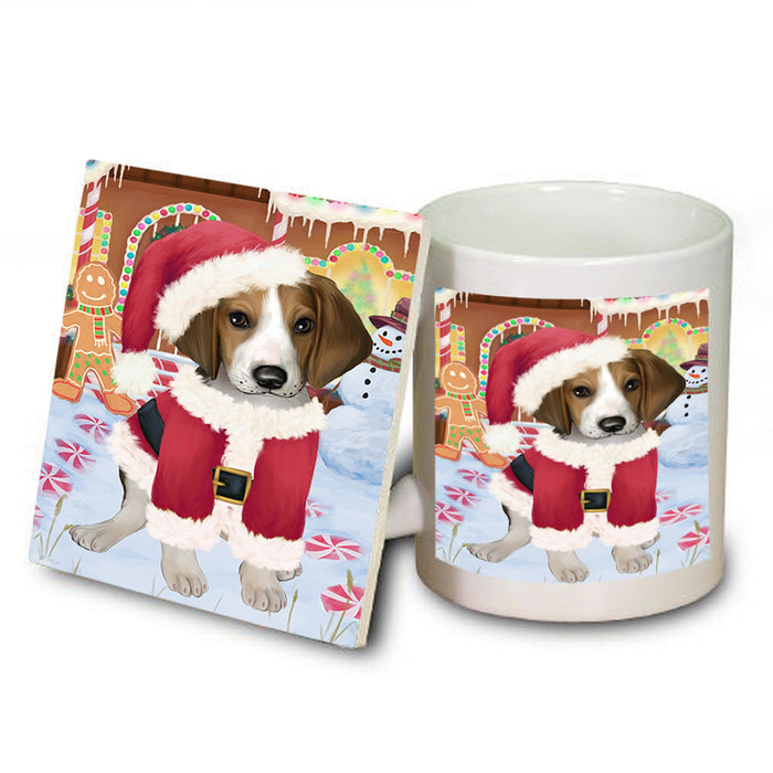 Christmas Gingerbread House Candyfest Treeing Walker Coonhound Dog Mug and Coaster Set MUC56570