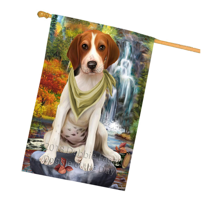 Scenic Waterfall Treeing Walker Coonhound Dog House Flag FLG52103
