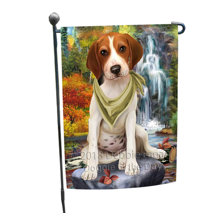 Scenic Waterfall Treeing Walker Coonhound Dog Garden Flag GFLG51967
