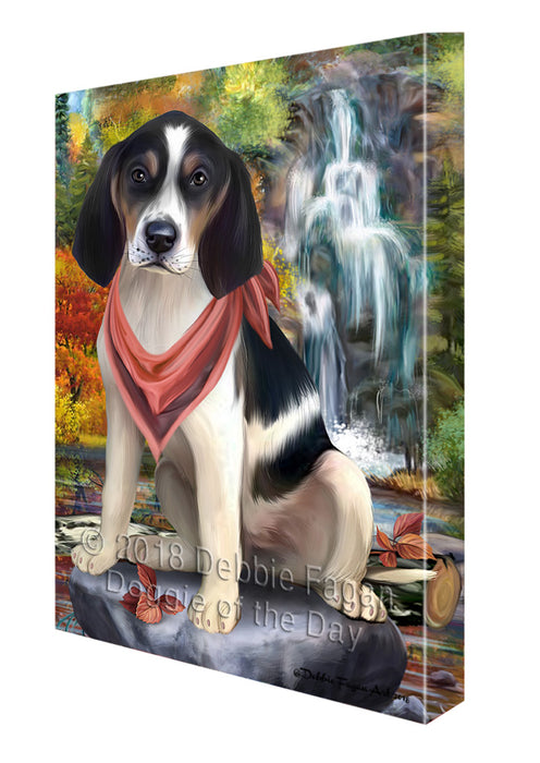 Scenic Waterfall Treeing Walker Coonhound Dog Canvas Print Wall Art Décor CVS85004