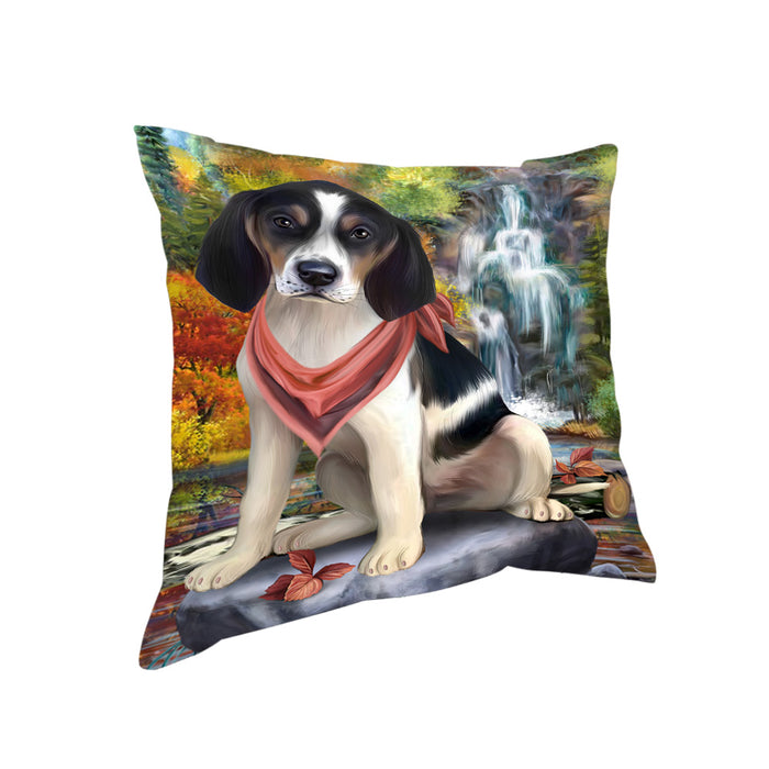 Scenic Waterfall Treeing Walker Coonhound Dog Pillow PIL64248