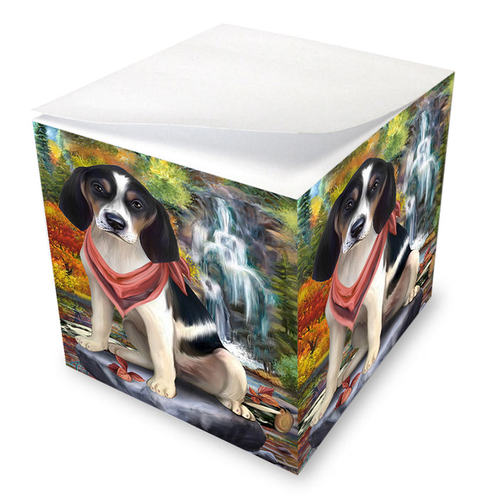 Scenic Waterfall Treeing Walker Coonhound Dog Note Cube NOC51971