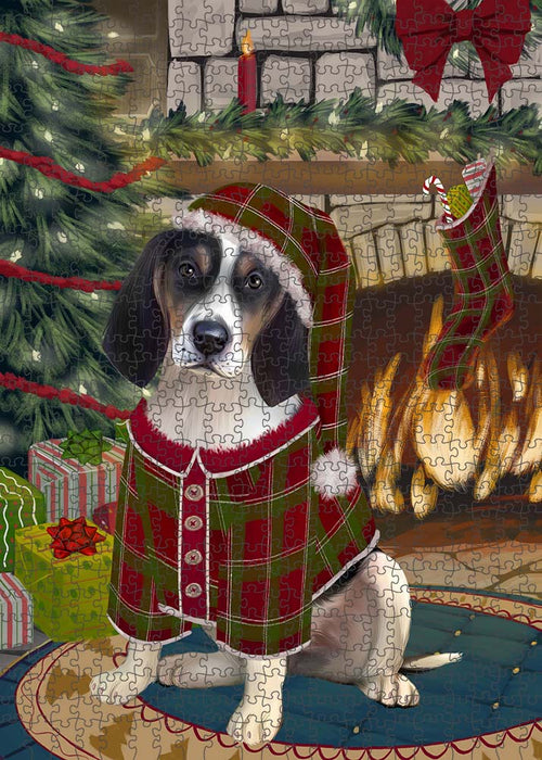 The Stocking was Hung Treeing Walker Coonhound Dog Puzzle with Photo Tin PUZL90768