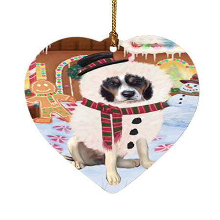 Christmas Gingerbread House Candyfest Treeing Walker Coonhound Dog Heart Christmas Ornament HPOR56935
