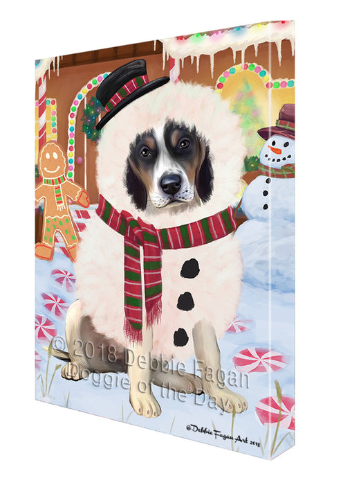 Christmas Gingerbread House Candyfest Treeing Walker Coonhound Dog Canvas Print Wall Art Décor CVS131435