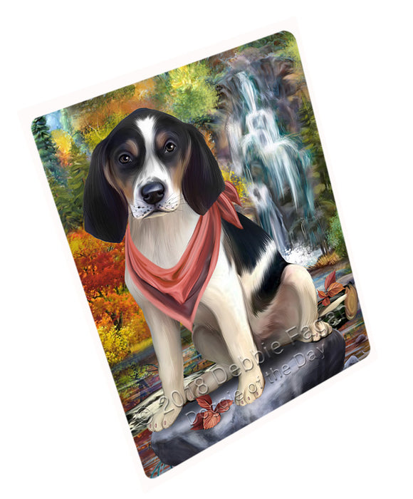 Scenic Waterfall Treeing Walker Coonhound Dog Large Refrigerator / Dishwasher Magnet RMAG72324
