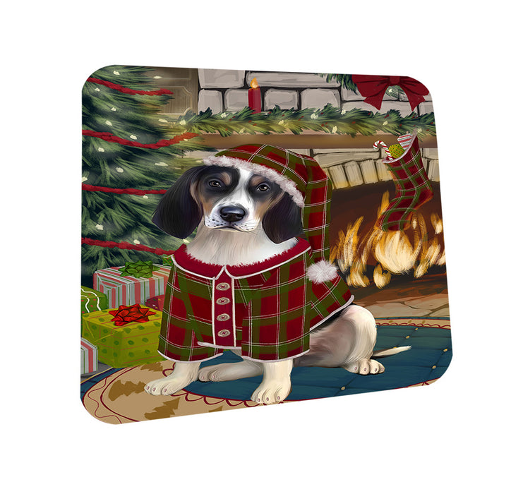 The Stocking was Hung Treeing Walker Coonhound Dog Coasters Set of 4 CST55599