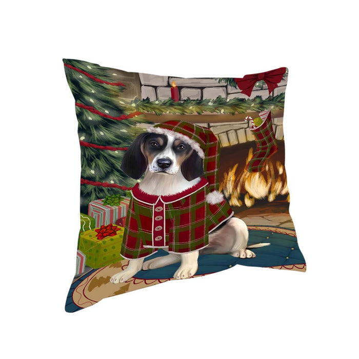 The Stocking was Hung Treeing Walker Coonhound Dog Pillow PIL71492