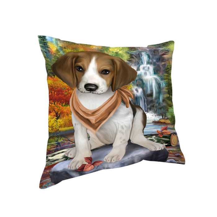 Scenic Waterfall Treeing Walker Coonhound Dog Pillow PIL64252