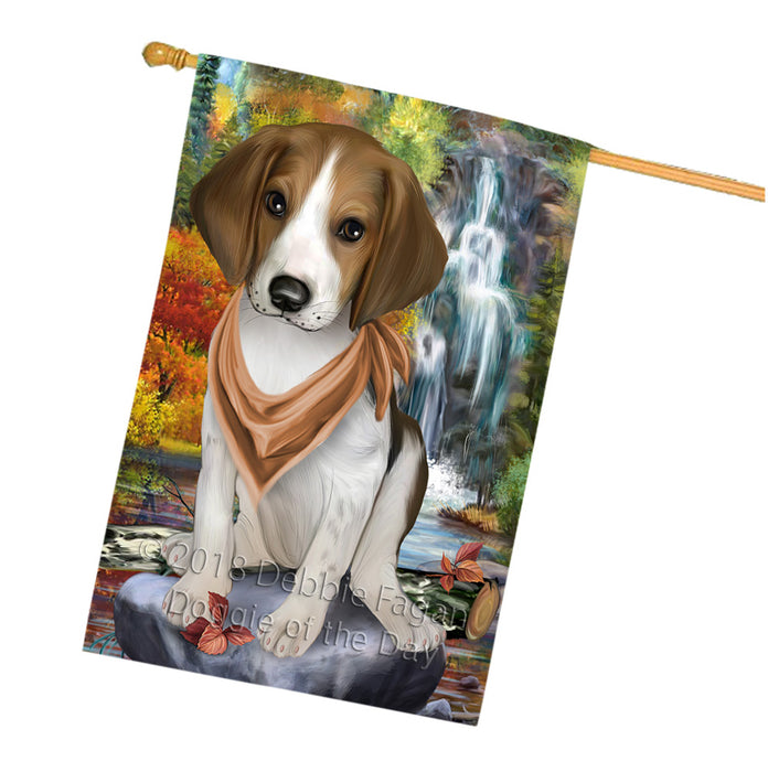 Scenic Waterfall Treeing Walker Coonhound Dog House Flag FLG52105