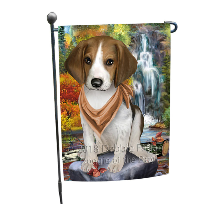 Scenic Waterfall Treeing Walker Coonhound Dog Garden Flag GFLG51969