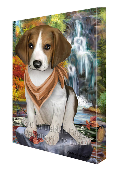 Scenic Waterfall Treeing Walker Coonhound Dog Canvas Print Wall Art Décor CVS85013