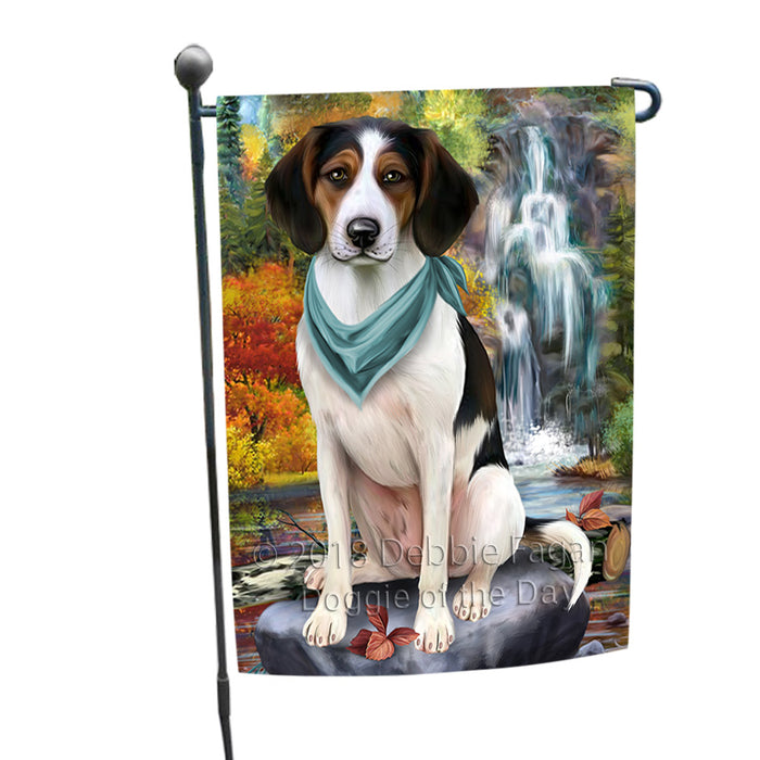 Scenic Waterfall Treeing Walker Coonhound Dog Garden Flag GFLG51970