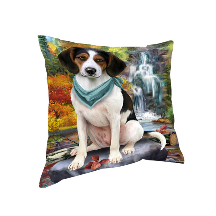 Scenic Waterfall Treeing Walker Coonhound Dog Pillow PIL64256