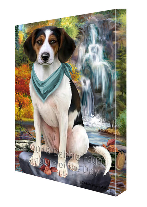 Scenic Waterfall Treeing Walker Coonhound Dog Canvas Print Wall Art Décor CVS85022