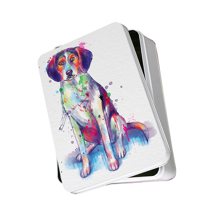 Watercolor Treeing Walker Coonhound Dog Photo Storage Tin PITN57054