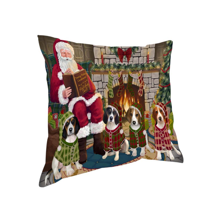 Christmas Cozy Holiday Tails Treeing Walker Coonhounds Dog Pillow PIL70508
