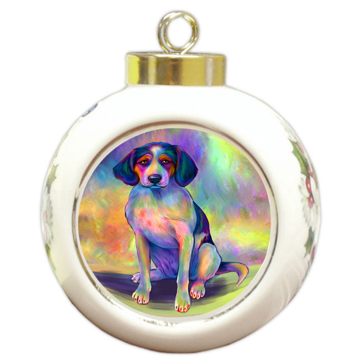 Paradise Wave Treeing Walker Coonhound Dog Round Ball Christmas Ornament RBPOR57097