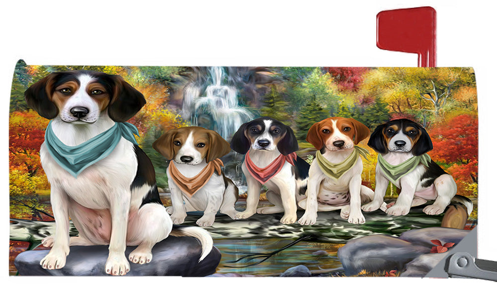 Scenic Waterfall Treeing Walker Coonhound Dogs Magnetic Mailbox Cover MBC48764