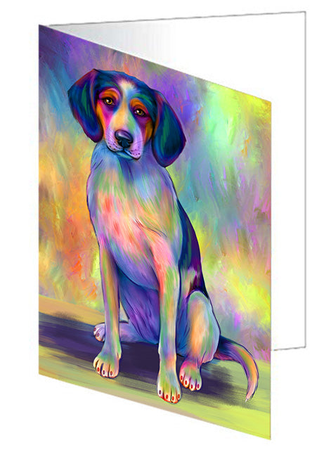 Paradise Wave Treeing Walker Coonhound Dog Handmade Artwork Assorted Pets Greeting Cards and Note Cards with Envelopes for All Occasions and Holiday Seasons GCD74738