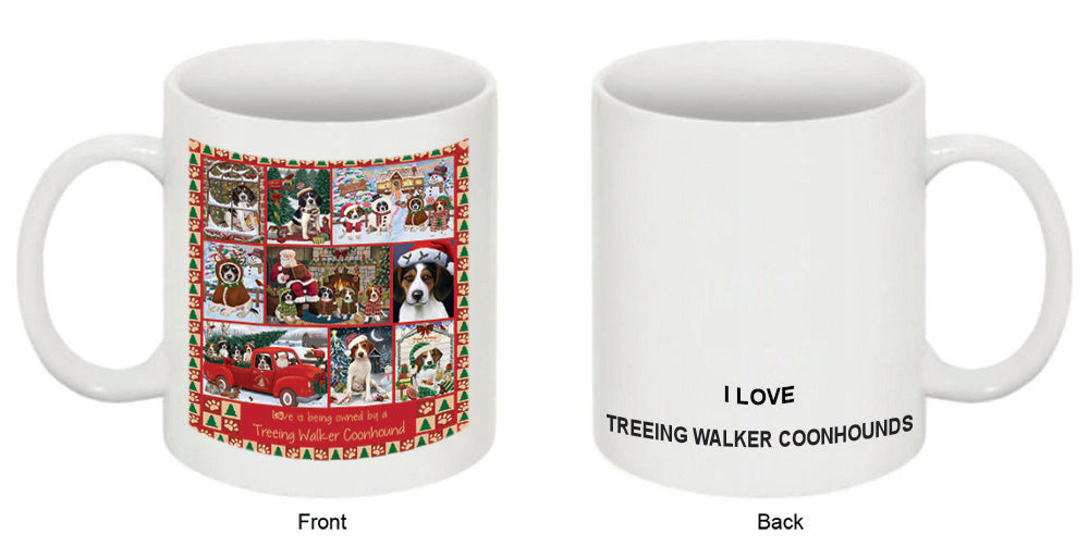 Love is Being Owned Christmas Treeing Walker Coonhound Dogs Coffee Mug MUG52660